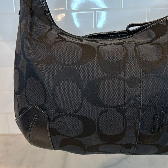 Coach Bag Purse Handbag Ergo Y2K Jacquard Signature Logo X-Large Soho Hobo - Picture 5 of 16